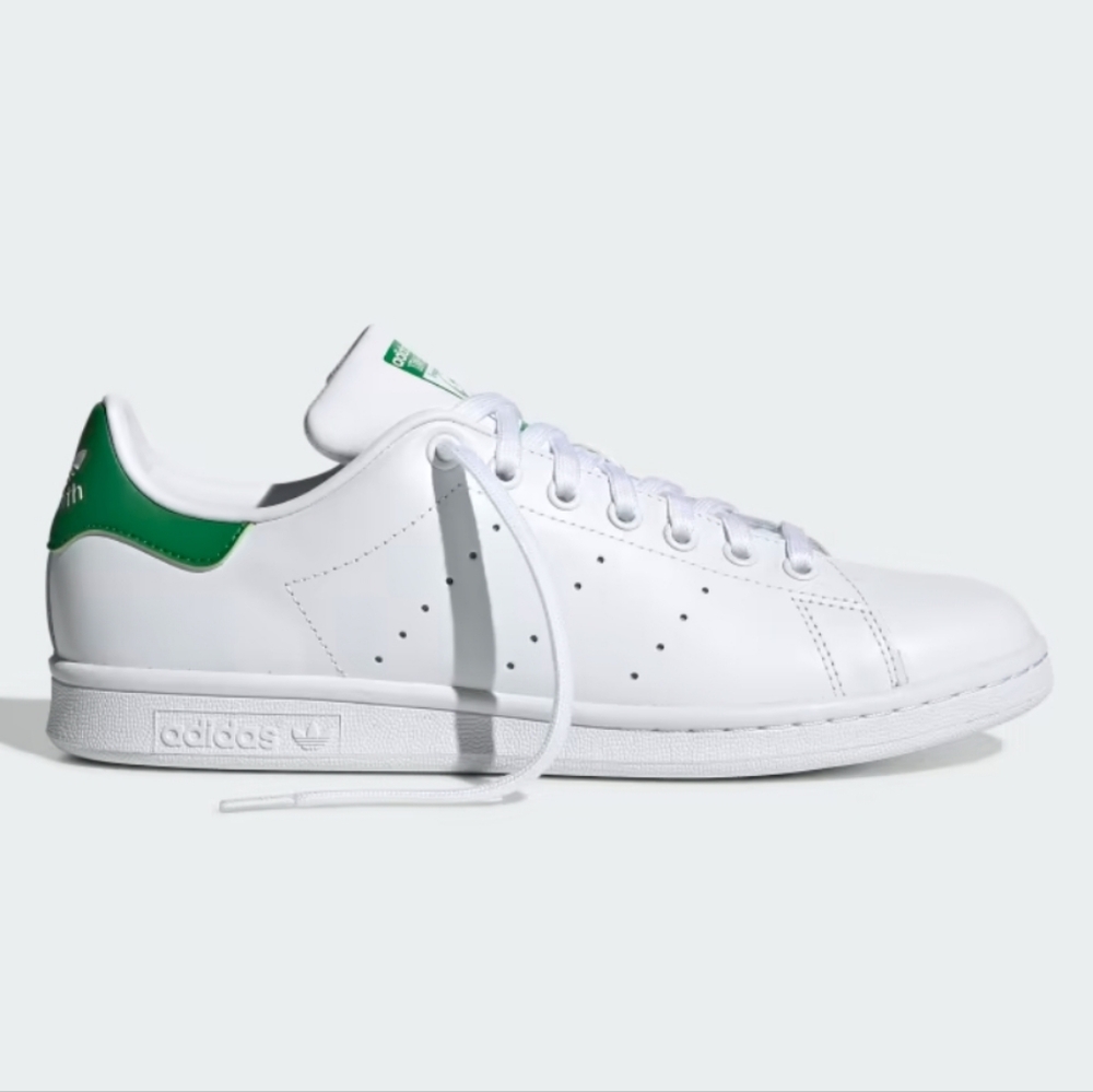 adidas Stan Smith White and Green Women's Sneakers
